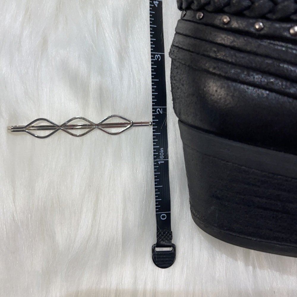 BareTraps Guenna Black Ankle Boots w/ Chain and Straps Detail - Picture 11 of 14